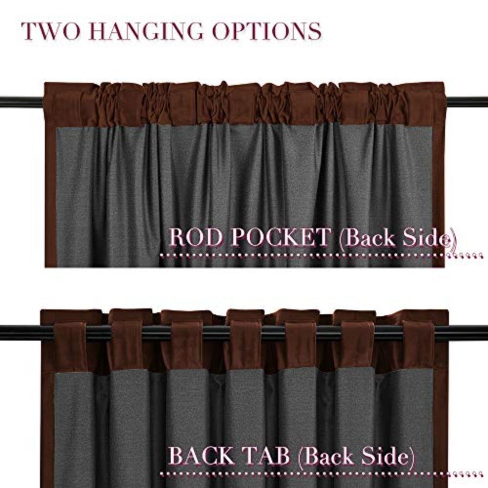 Darkening Velvet Thermal Insulated Rod Pocket Back Tab Window Curtain - AnyLinen