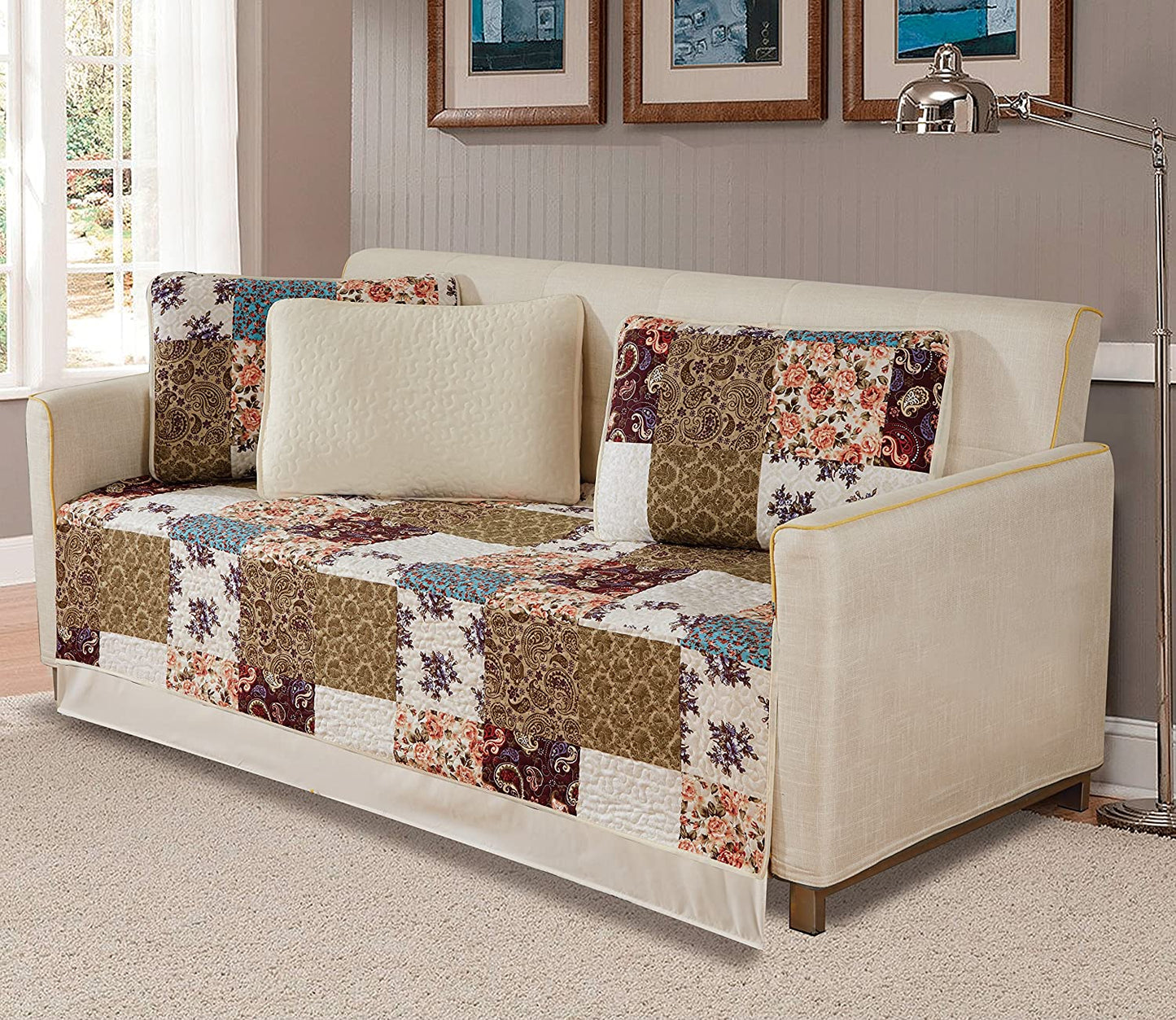 Day Bed Cover Modern Reversible 5 pcs Set | Any Linen