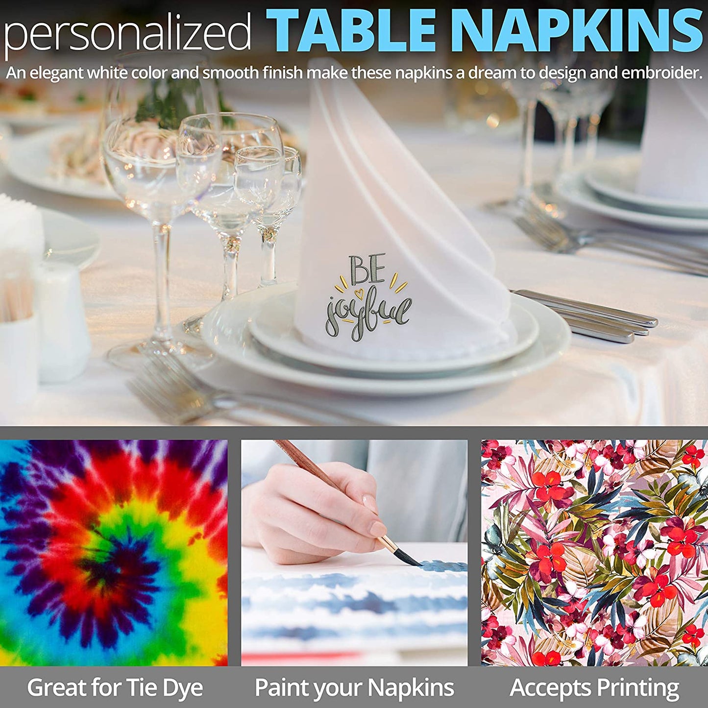 Kitchen Cotton Dinner Napkins Cloth 20' x 20" 100% Natural Oversized-AnyLinen