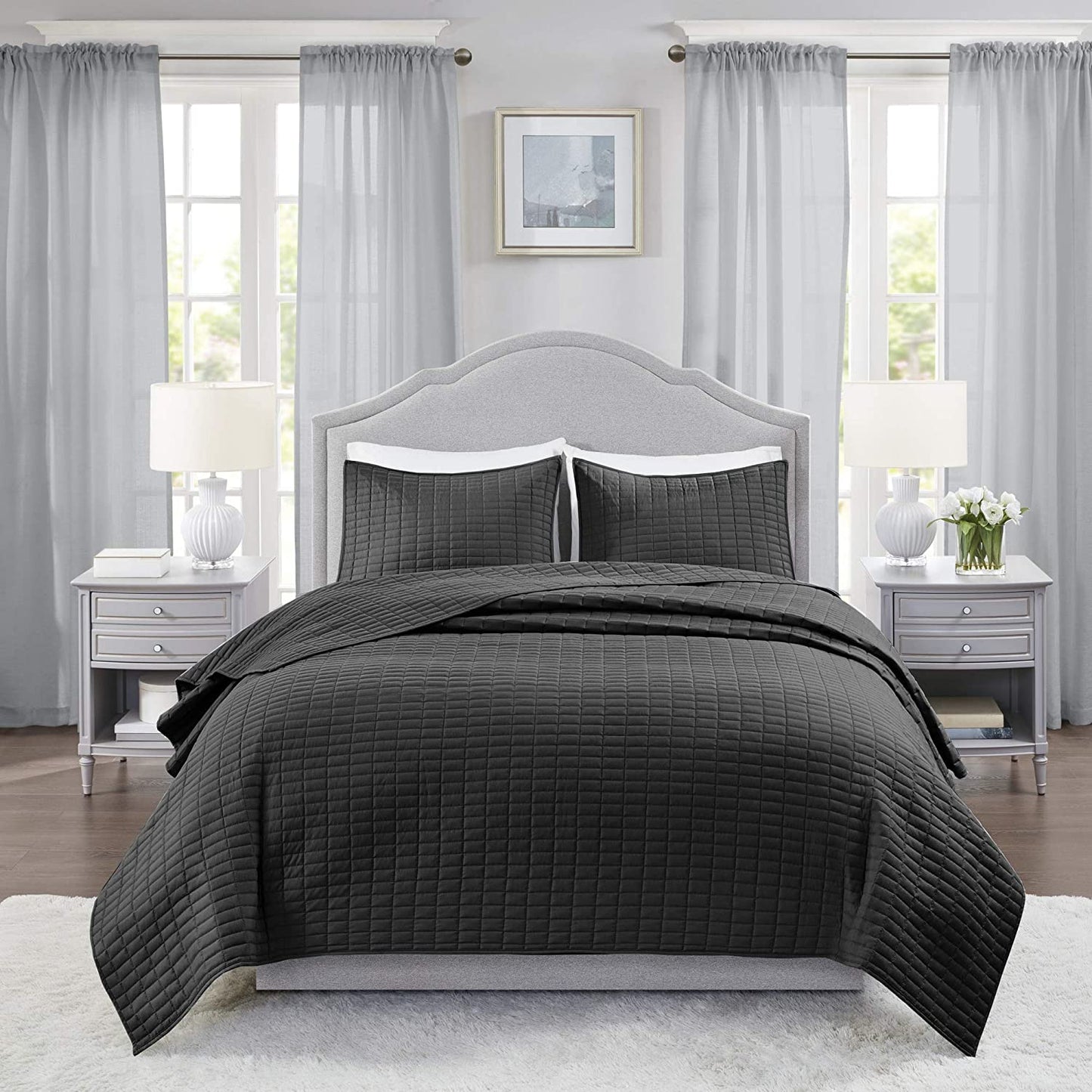 Luxury Double Sided Stitching Design Quilt Set All Season Lightweight