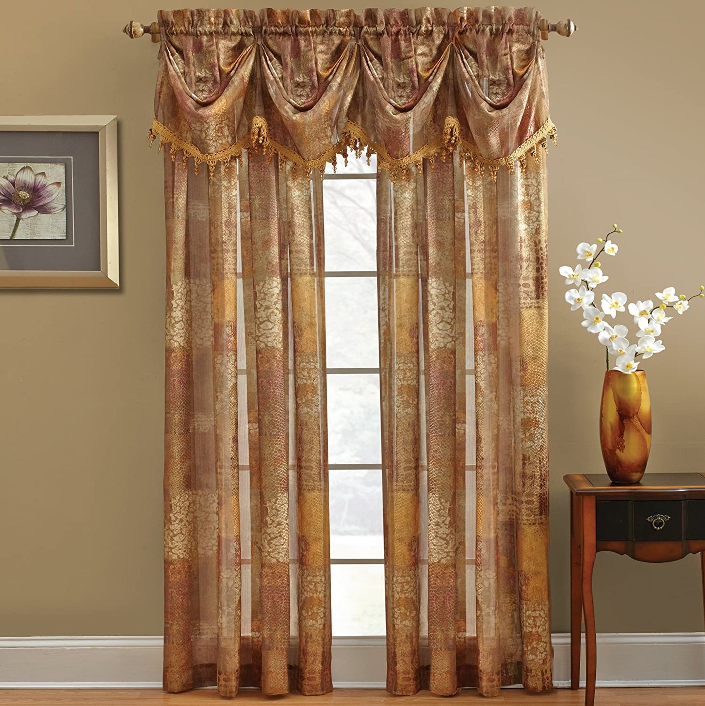 Madagascar Sheer T-Panel Drapes 84 Inch | Any Linen
