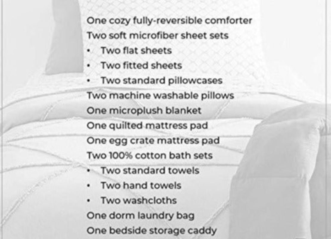 Master College Dorm Room Essentials 20-Piece Comfort Pack | AnyLinen