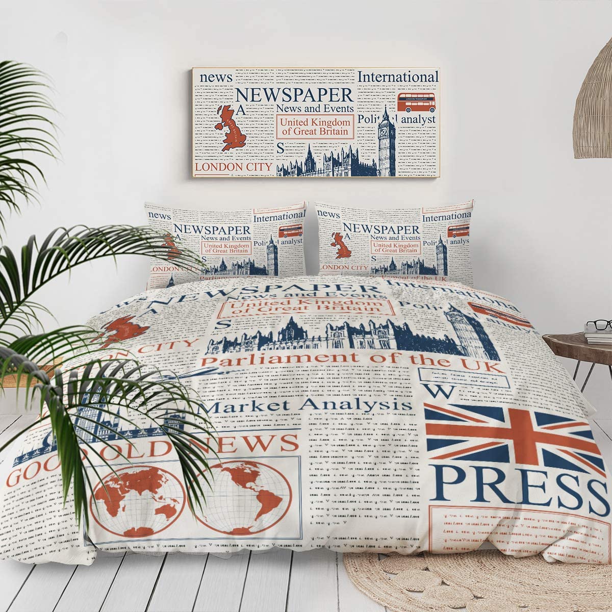 Paris Theme Bedding Comforter Cover 3 Pieces Duvet Cover Set | AnyLinen