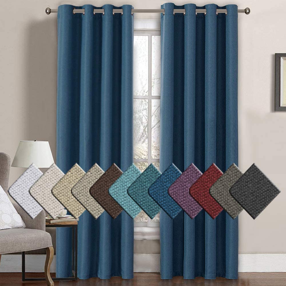 Room Darkening Light Blocking Thermal Insulated Linen Curtains | AnyLinen