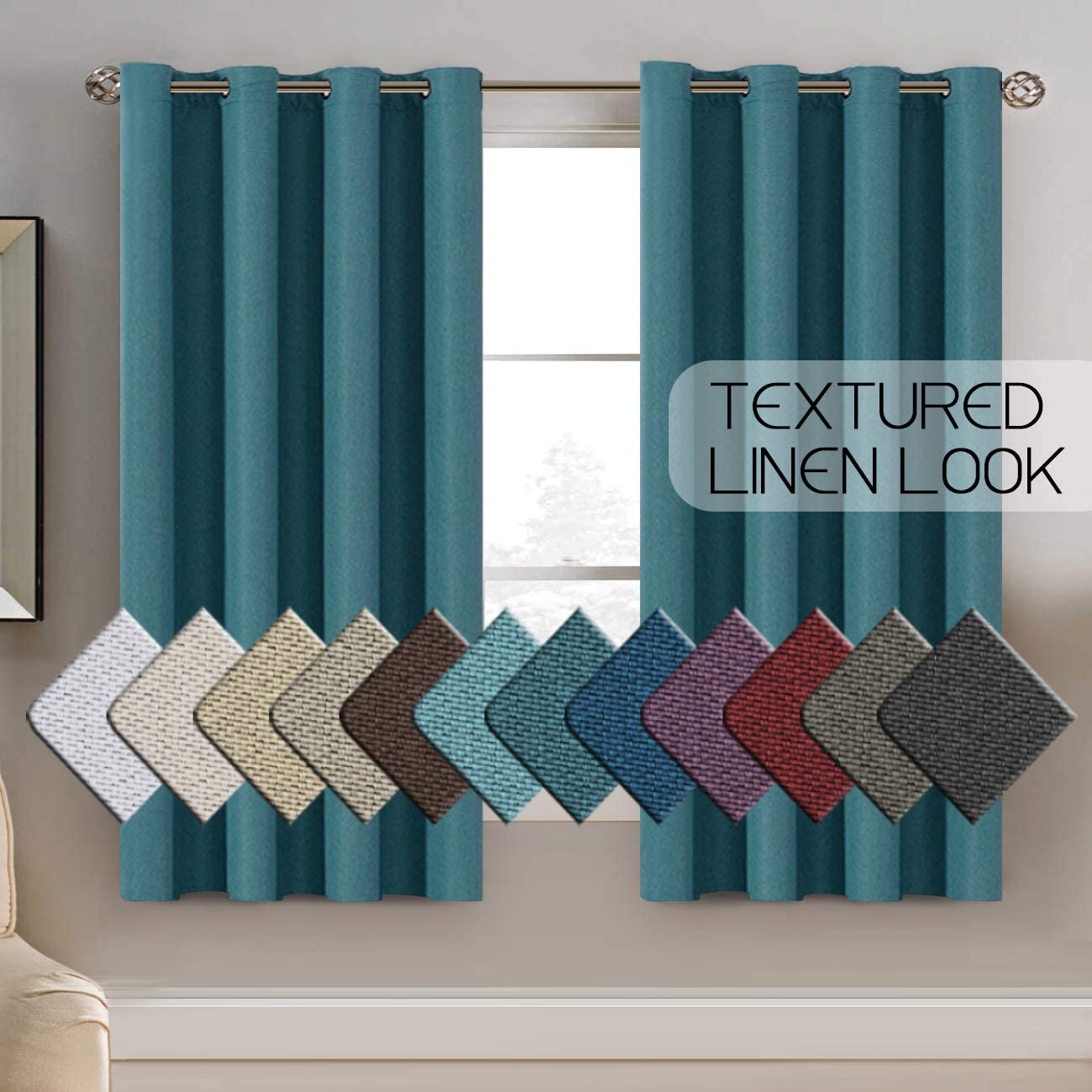 Room Darkening Light Blocking Thermal Insulated Linen Curtains | AnyLinen