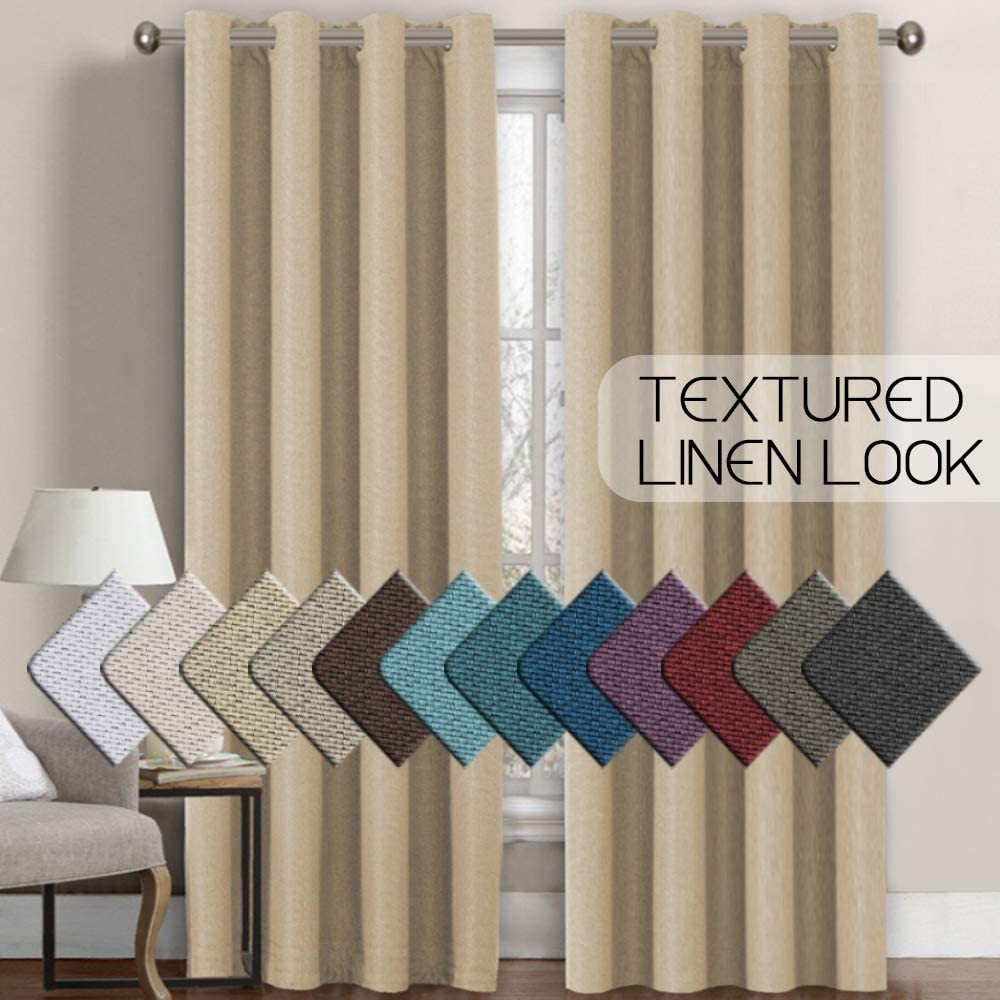 Room Darkening Light Blocking Thermal Insulated Linen Curtains | AnyLinen