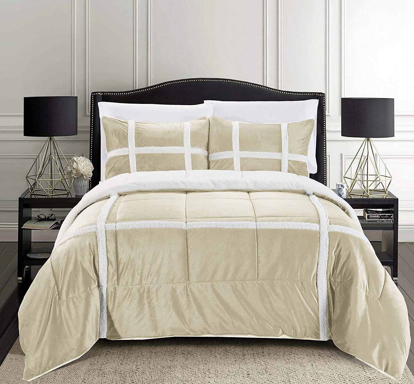 Softest Coziest Heavy Weight Sherpa Premium Quality Down Comforter Set