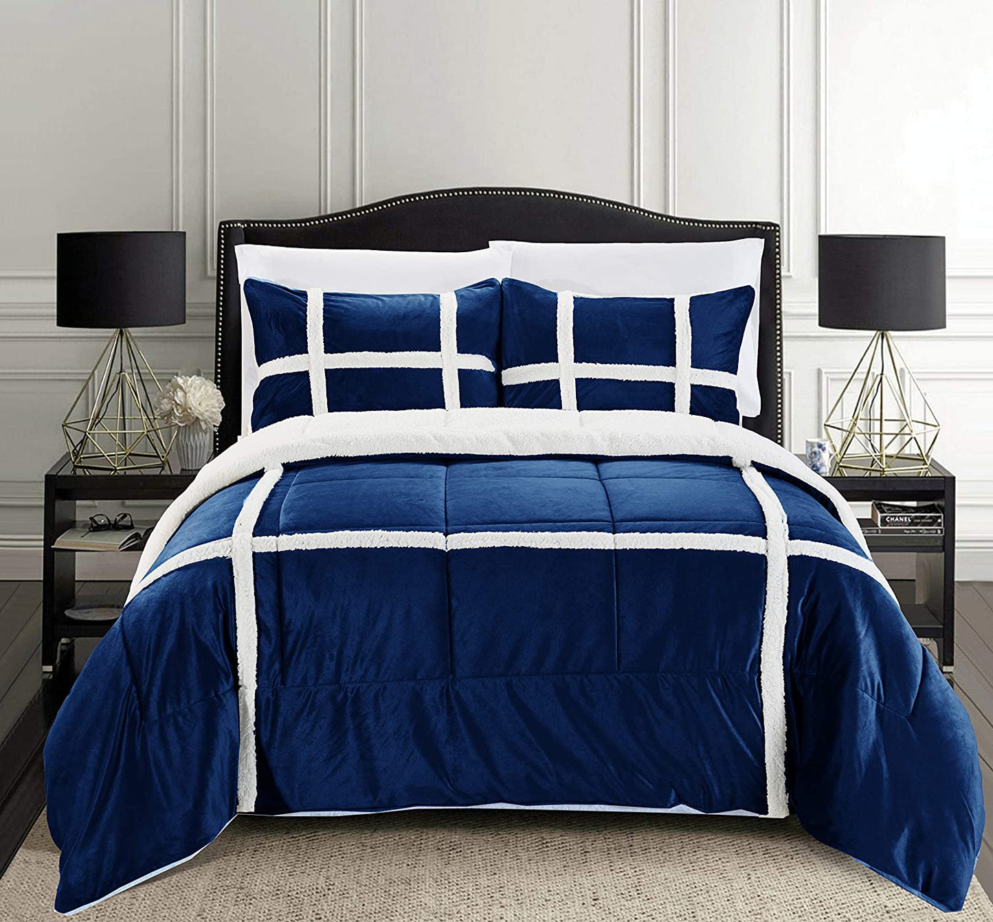 Softest Coziest Heavy Weight Sherpa Premium Quality Down Comforter Set