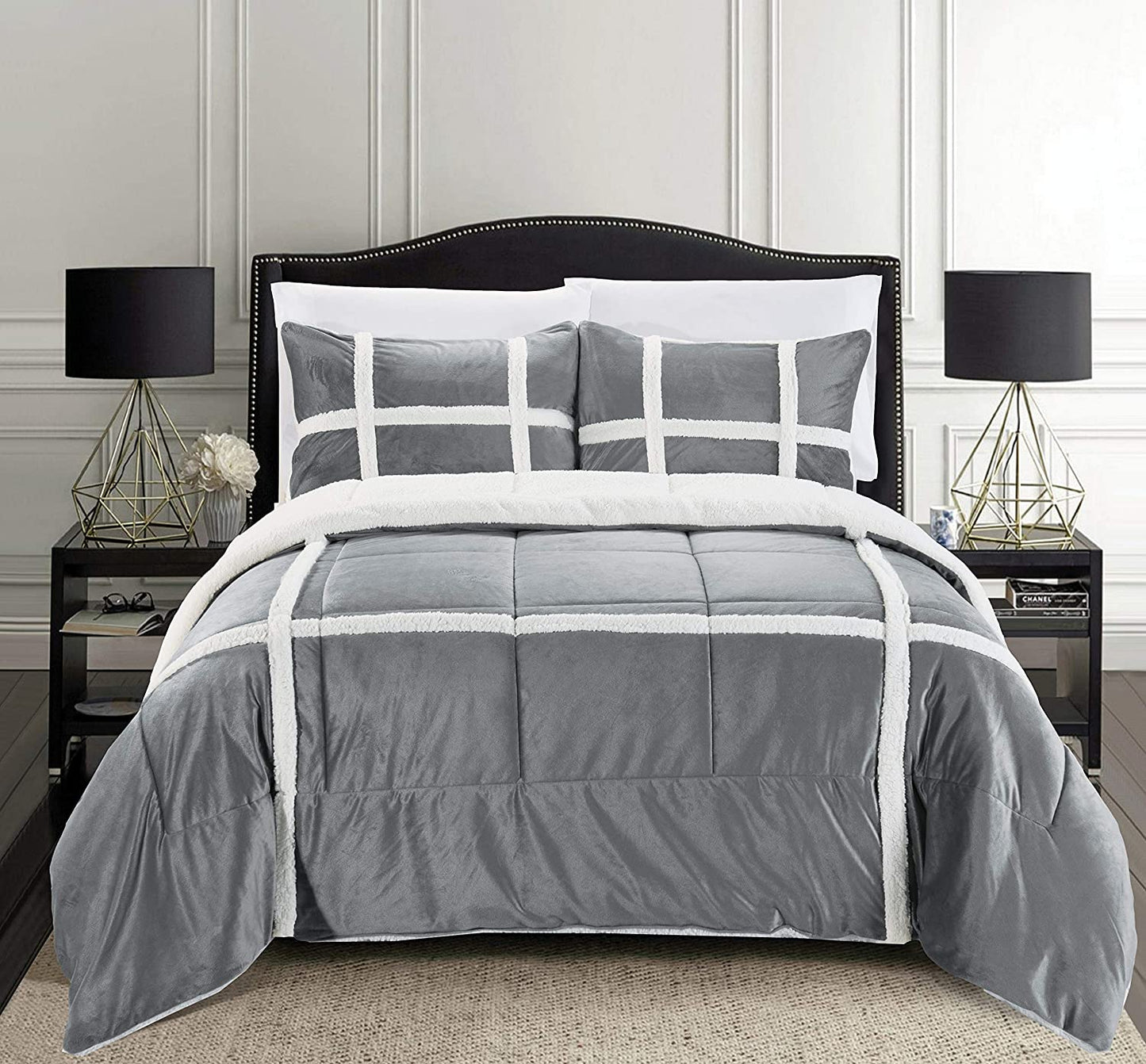 Softest Coziest Heavy Weight Sherpa Premium Quality Down Comforter Set