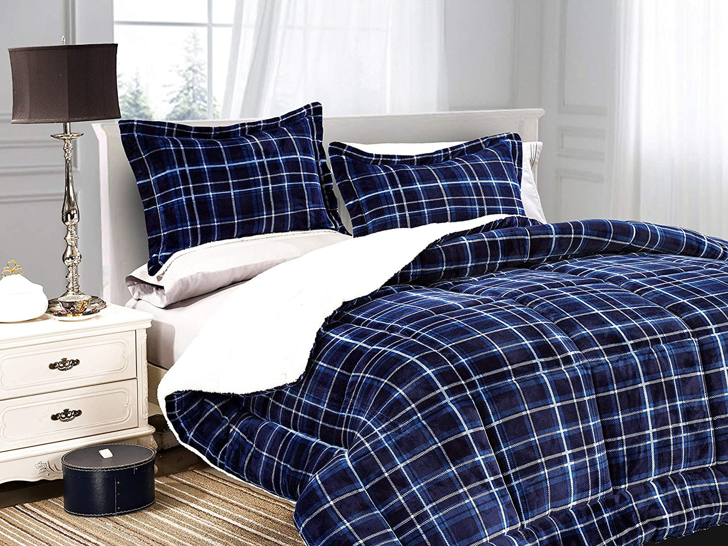 Softest Coziest Heavy Weight Sherpa Premium Quality Down Comforter Set
