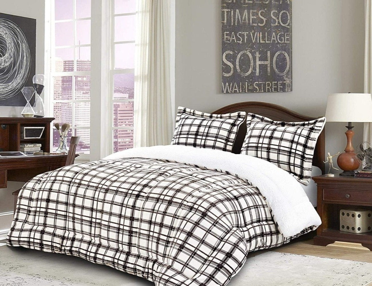 Softest Coziest Heavy Weight Sherpa Premium Quality Down Comforter Set