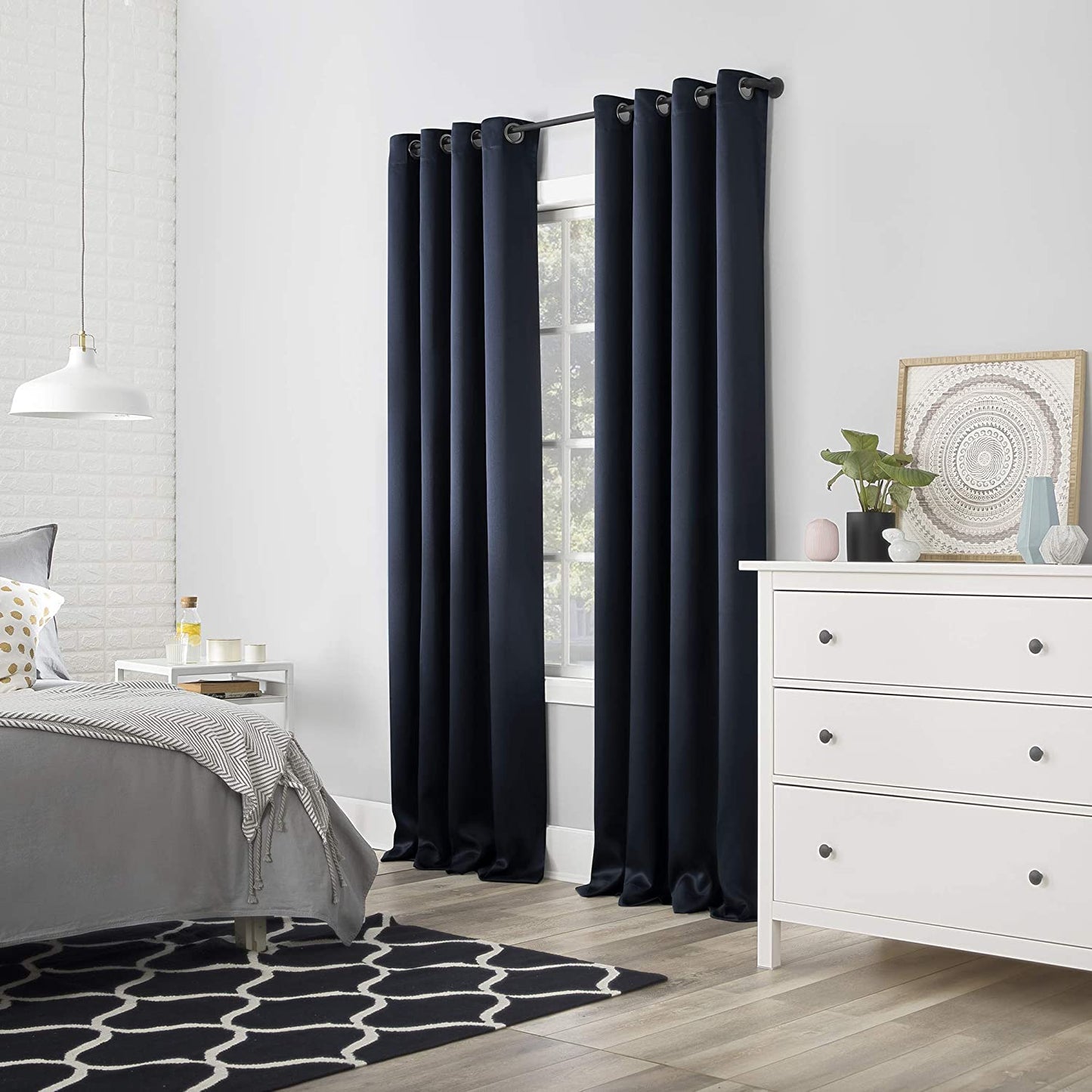 Sun Zero Blackout Grommet Curtain-AnyLinen