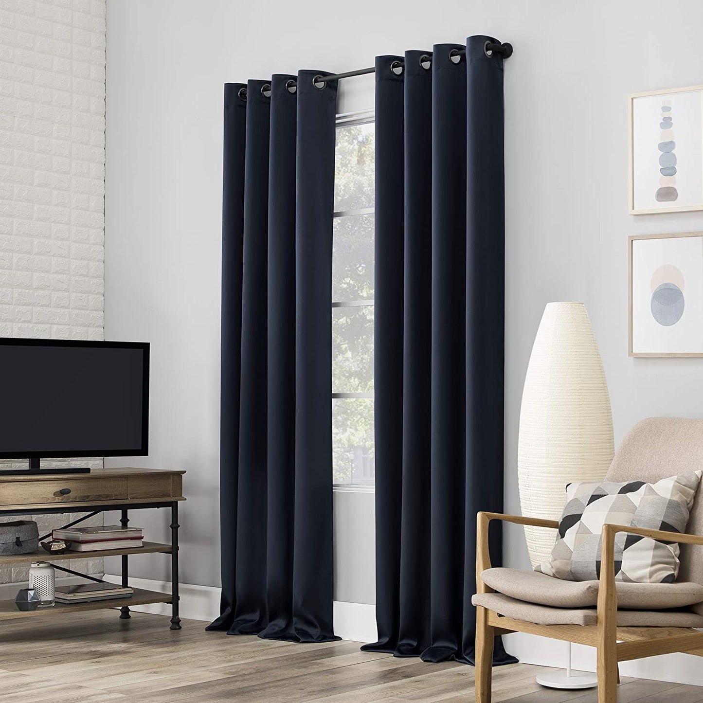 Sun Zero Blackout Grommet Curtain-AnyLinen