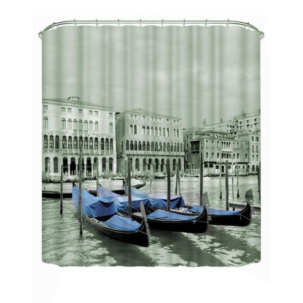 Waterproof Polyester 3D Bamboo Shower Curtain | Any Linen