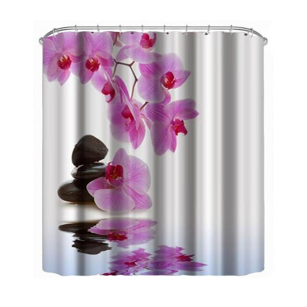 Waterproof Polyester 3D Bamboo Shower Curtain | Any Linen
