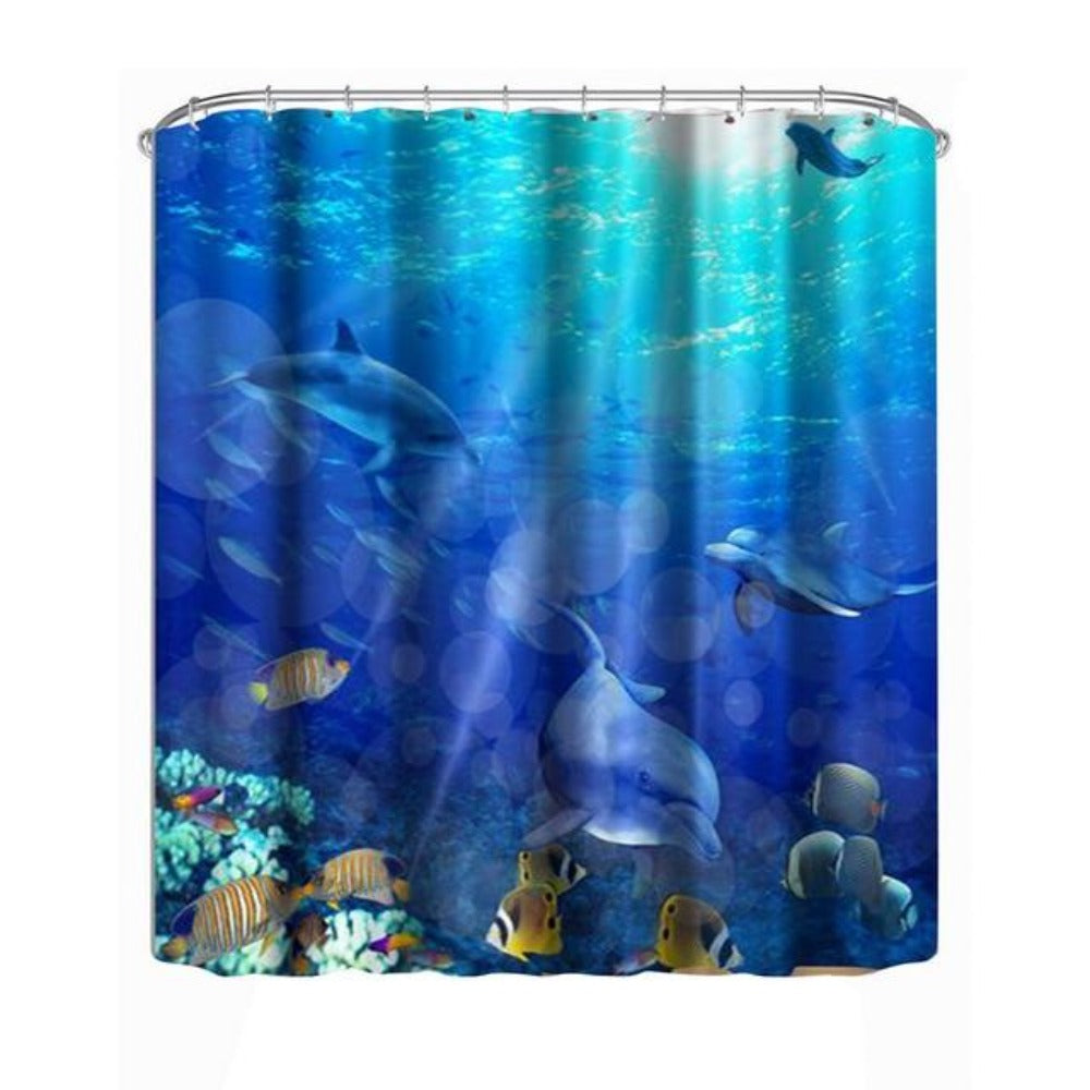 Waterproof Polyester 3D Bamboo Shower Curtain | Any Linen