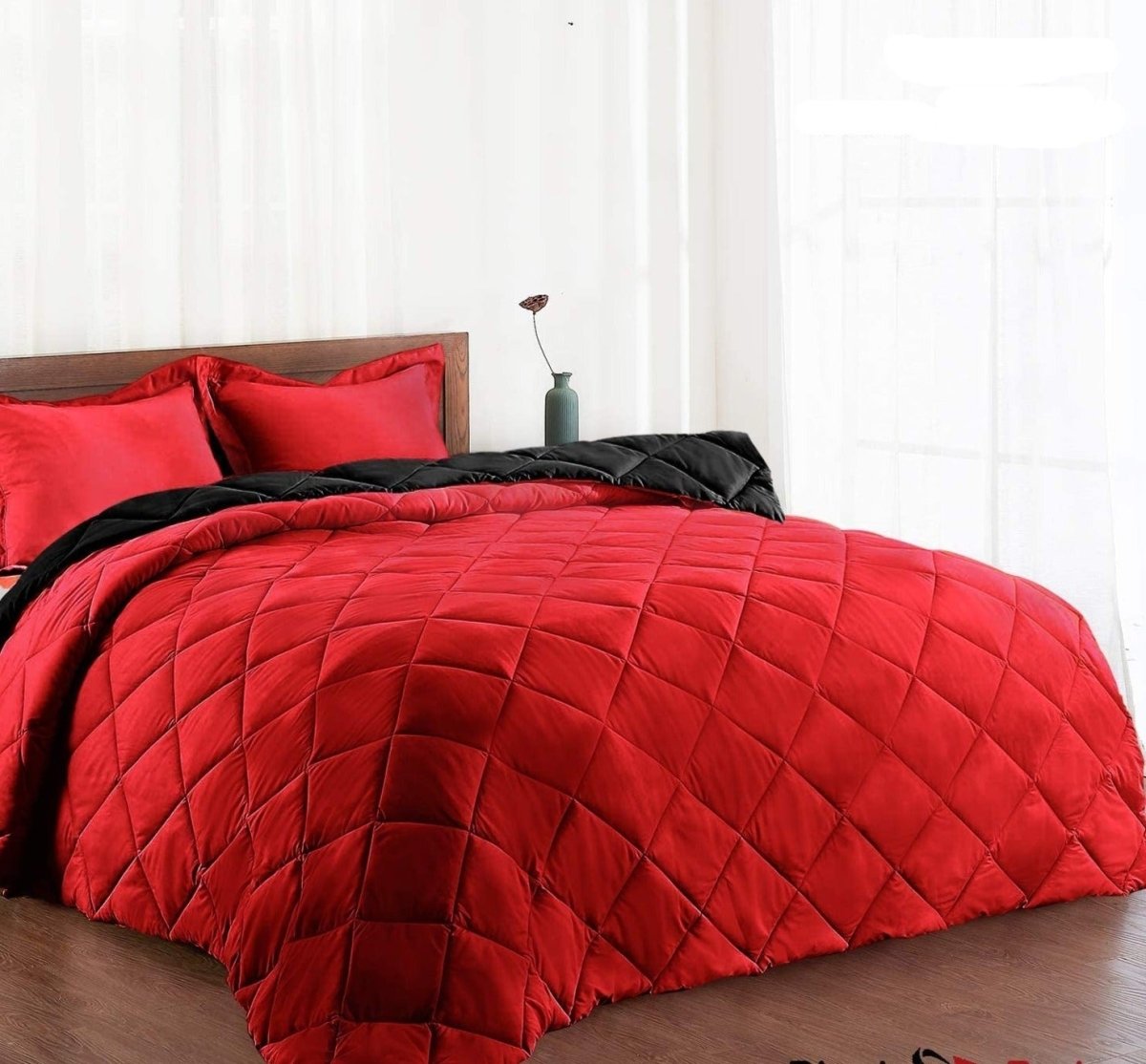 AnyLinen Reversible Down Alternative All Seasons Luxury Comforter Set - Any Linen