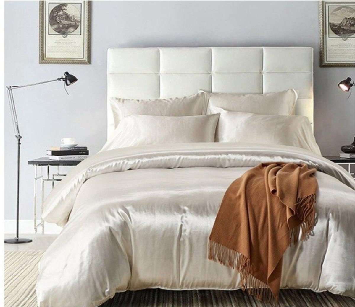 Bedding Set Soft Silk Duvet Cover Pillowcase - Any Linen