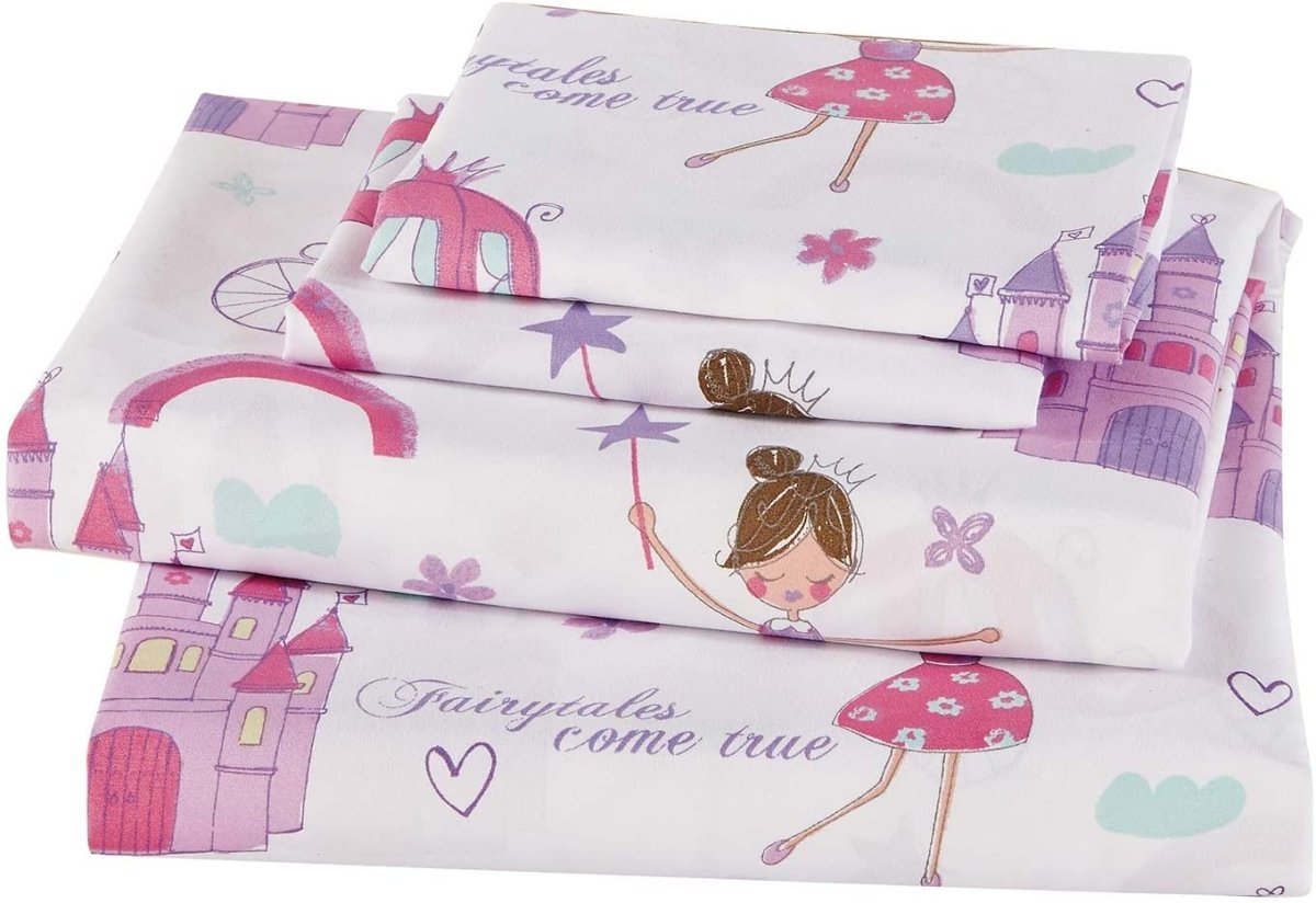 Comforter Set for Girls Princess Fairy Tales Castles - Any Linen