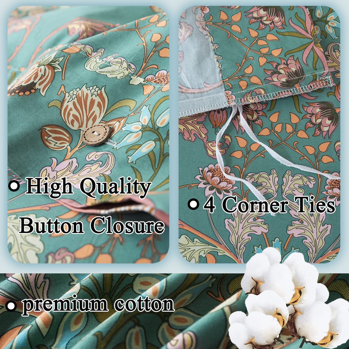 Cotton 600 TC Reversible Soft Breathable Duvet Cover Set - Any Linen