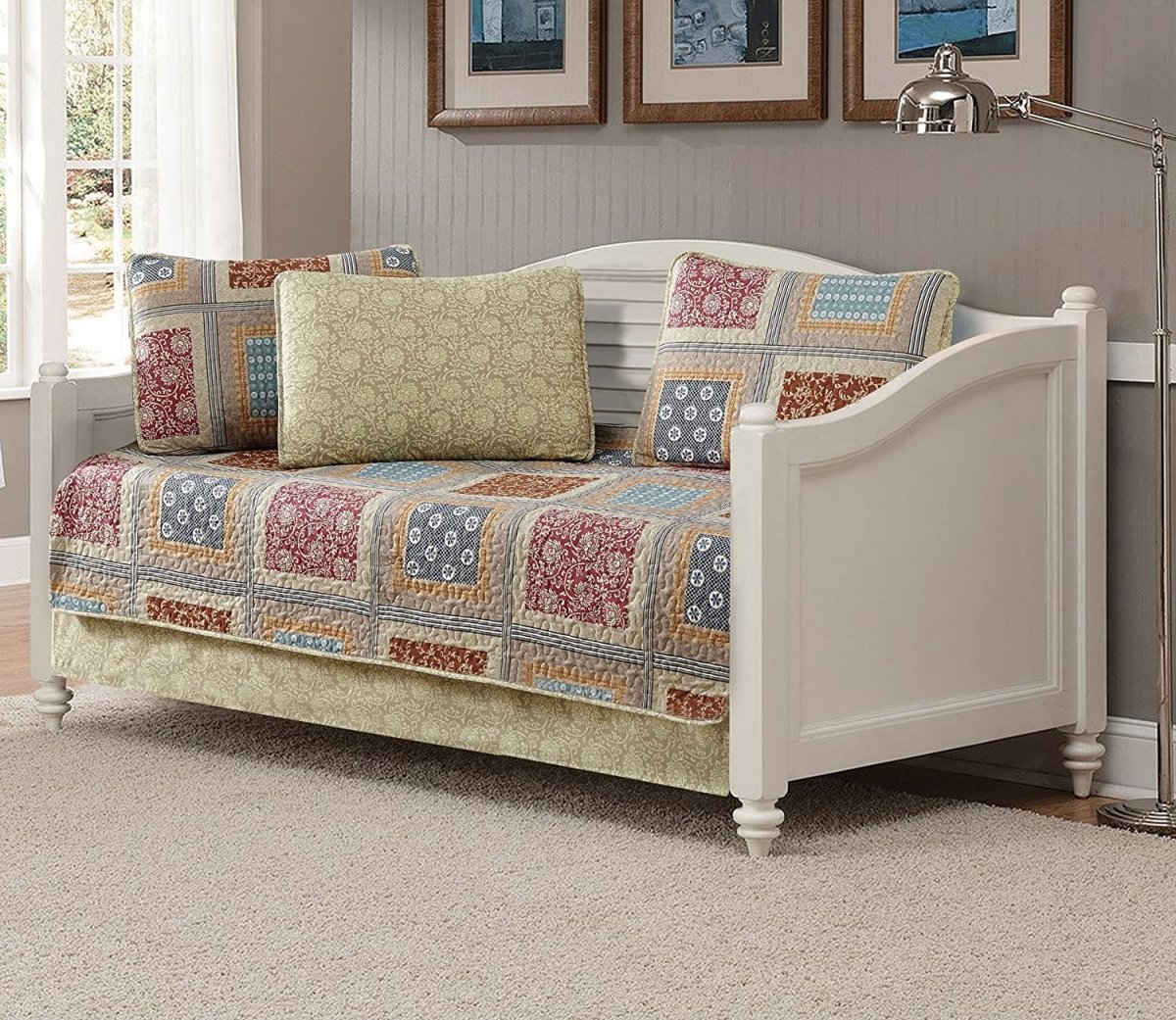 Day Bed Cover Modern Reversible 5 pcs Set - Any Linen
