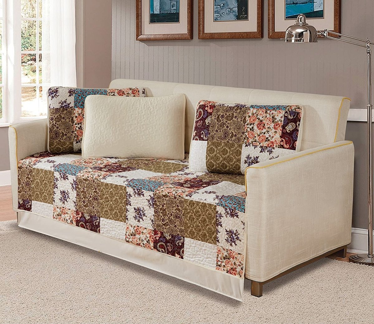 Day Bed Cover Modern Reversible 5 pcs Set - Any Linen