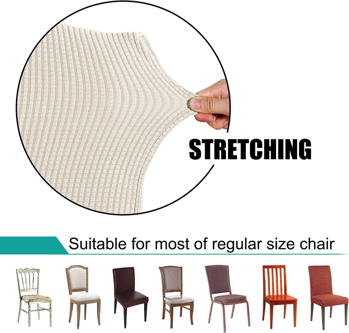 Dining Room Removable Washable Chair Covers Set of 4 - Any Linen
