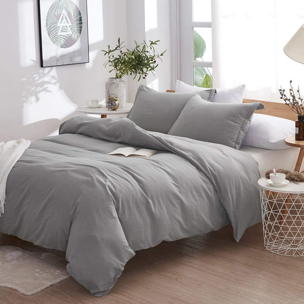 Duvet Cover Set Soft Breathable Zipper Closure - Any Linen