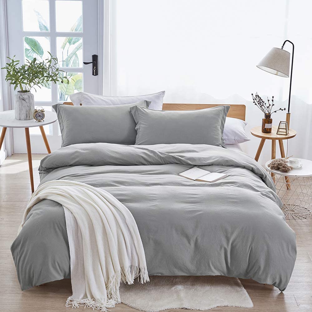 Duvet Cover Set Soft Breathable Zipper Closure - Any Linen