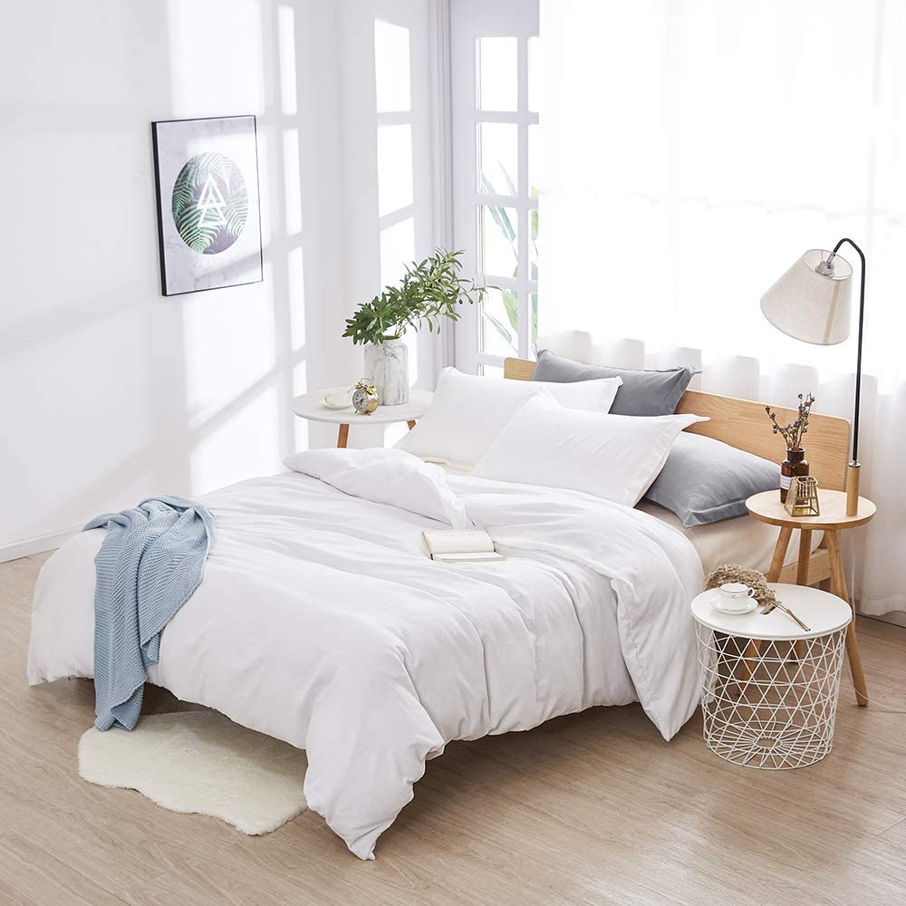 Duvet Cover Set Soft Breathable Zipper Closure - Any Linen