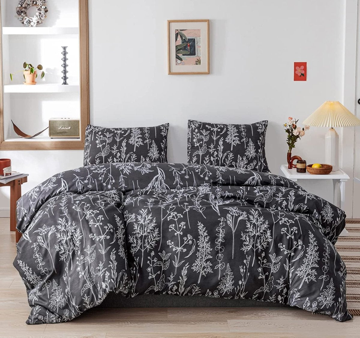 Enchanting Blooms: Luxuriously Soft 3 - Piece Floral Comforter Bedding Set - Any Linen