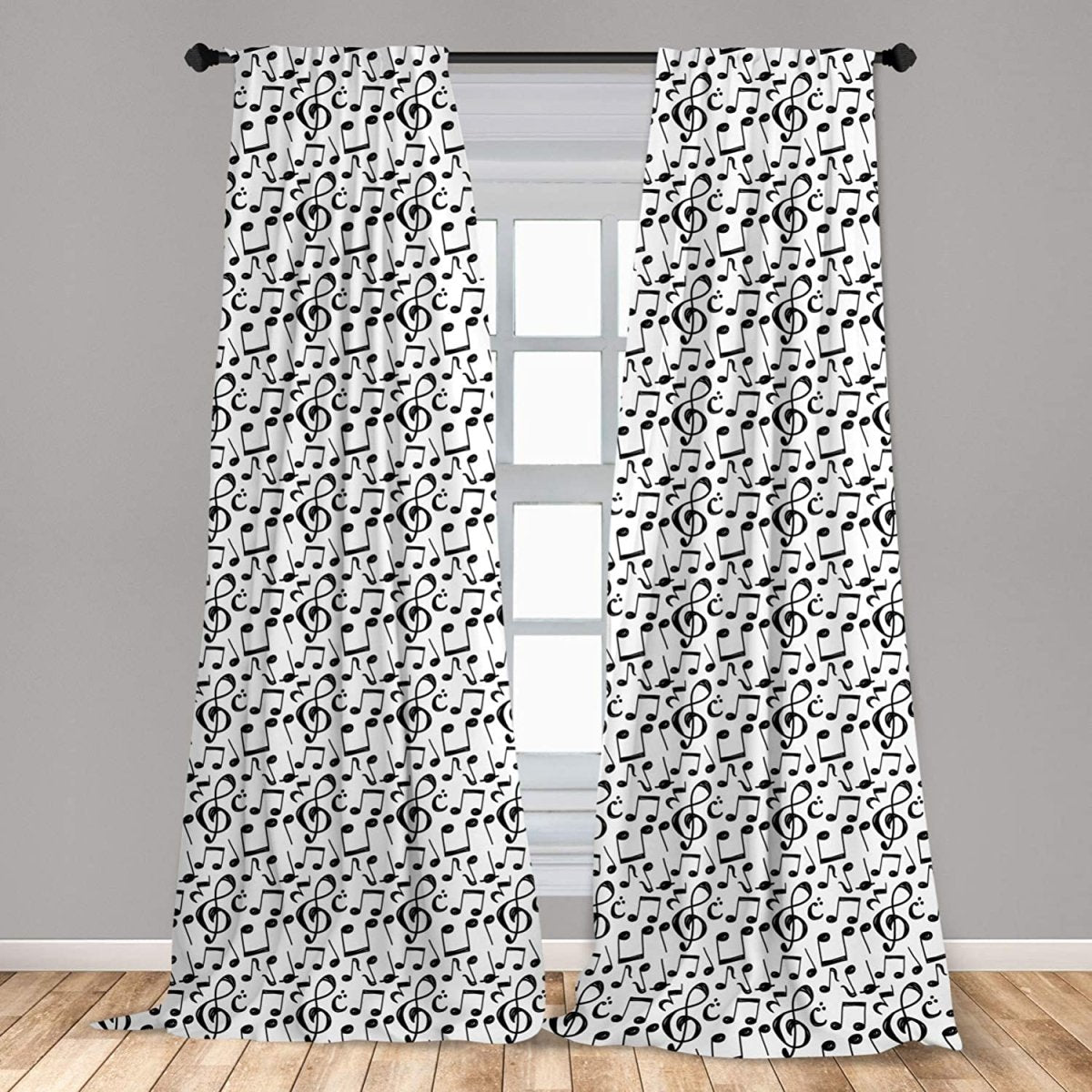 Exotic Inspired Pattern Decorative Window Rod Pocket Curtains - Any Linen