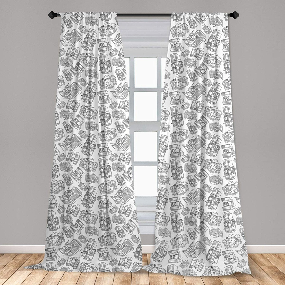 Exotic Inspired Pattern Decorative Window Rod Pocket Curtains - Any Linen