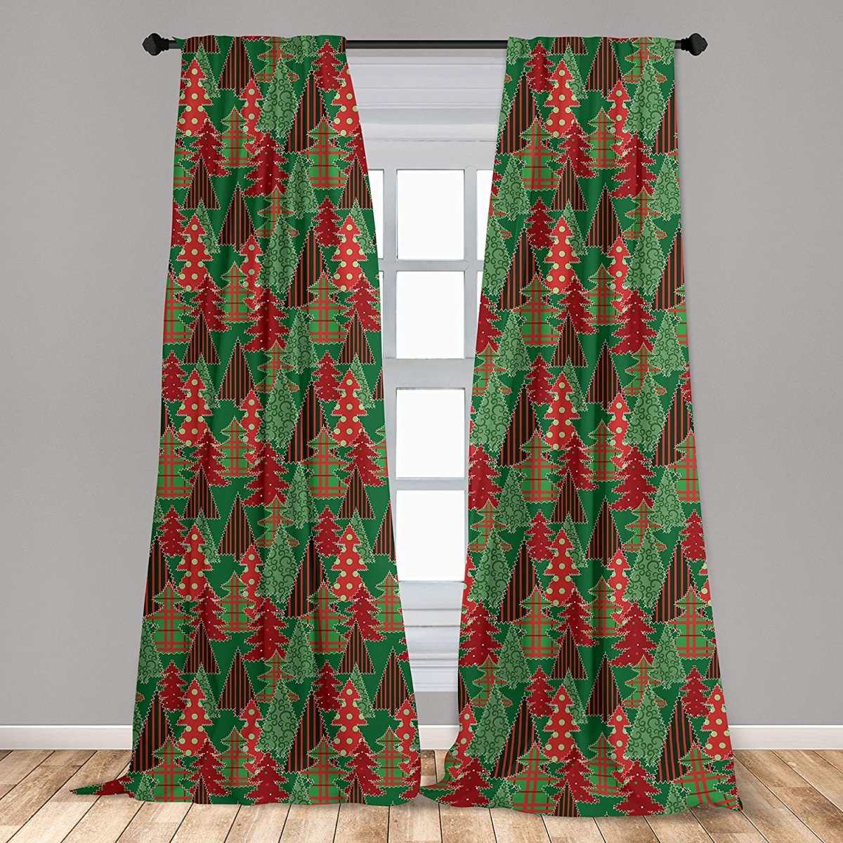 Exotic Inspired Pattern Decorative Window Rod Pocket Curtains - Any Linen