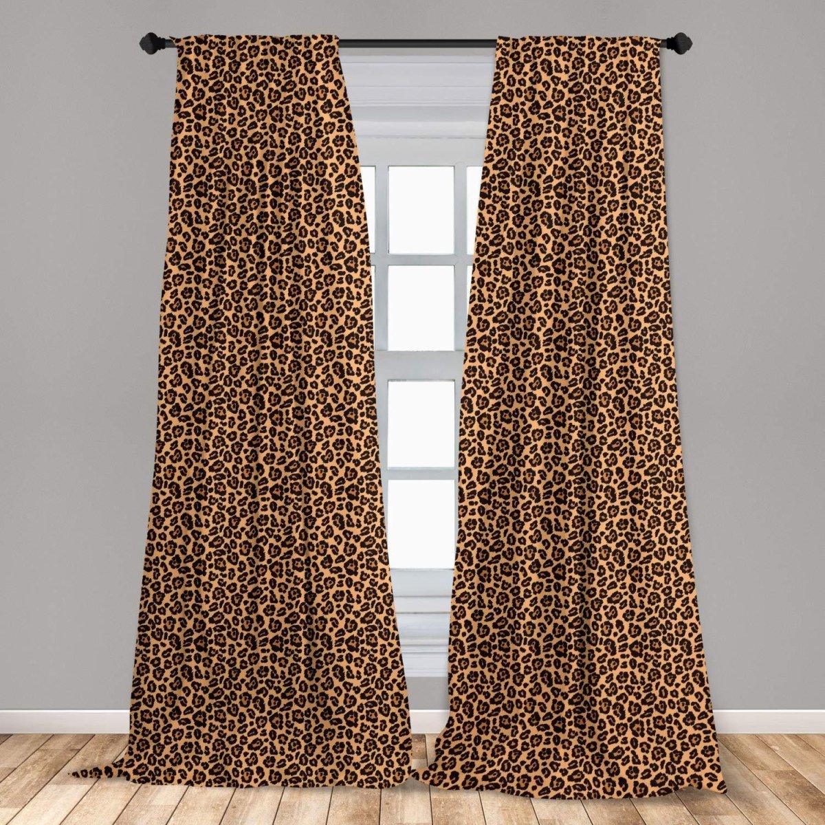 Exotic Inspired Pattern Decorative Window Rod Pocket Curtains - Any Linen