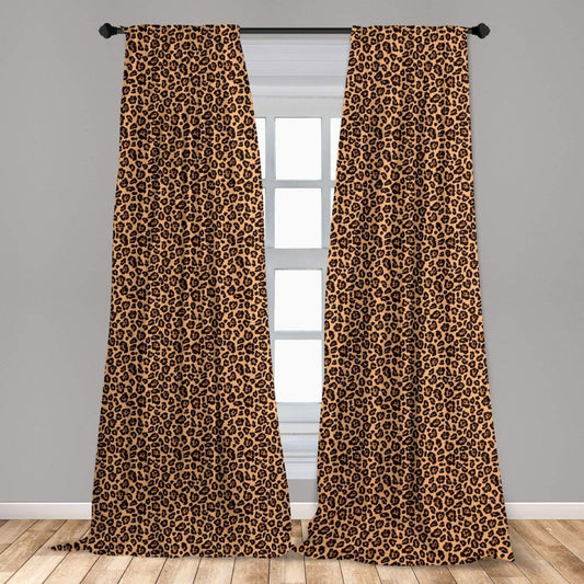 Exotic Inspired Pattern Decorative Window Rod Pocket Curtains - Any Linen