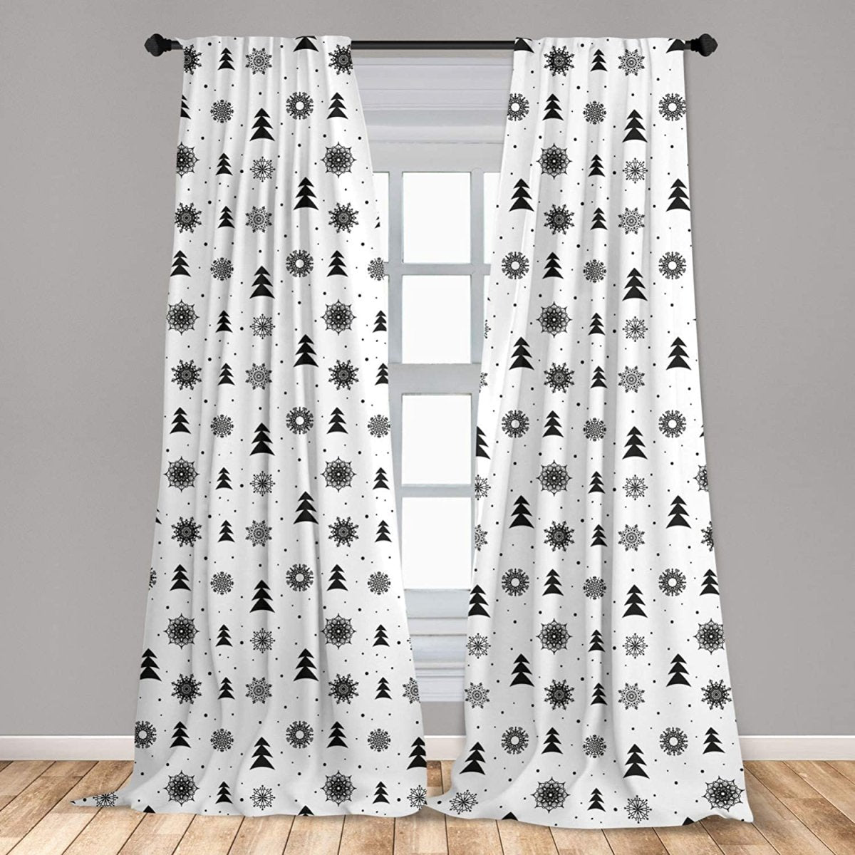 Exotic Inspired Pattern Decorative Window Rod Pocket Curtains - Any Linen