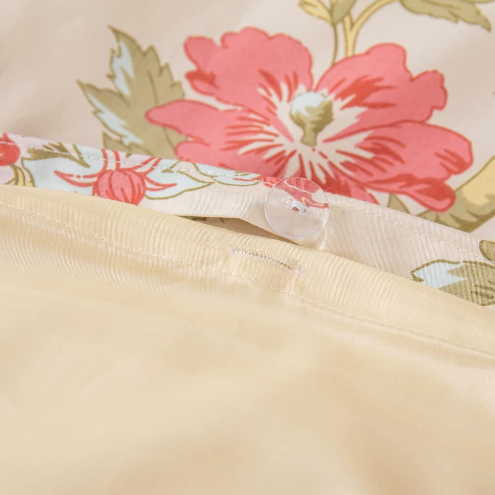 Garden Style 3 pcs Cotton Reversible Soft Durable Comforter Cover Set - Any Linen