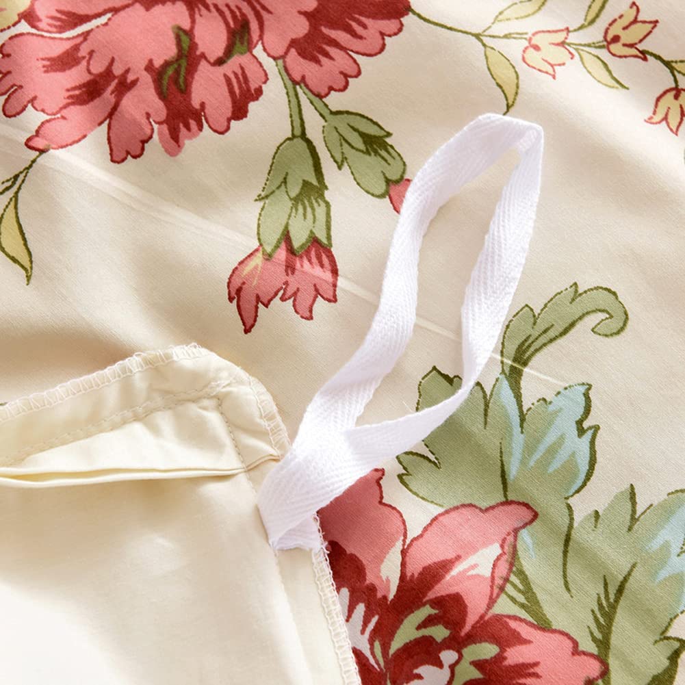 Garden Style 3 pcs Cotton Reversible Soft Durable Comforter Cover Set - Any Linen