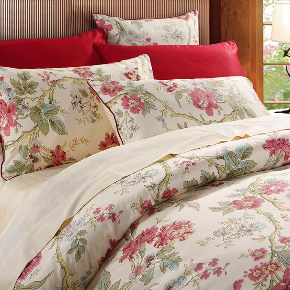 Garden Style 3 pcs Cotton Reversible Soft Durable Comforter Cover Set - Any Linen