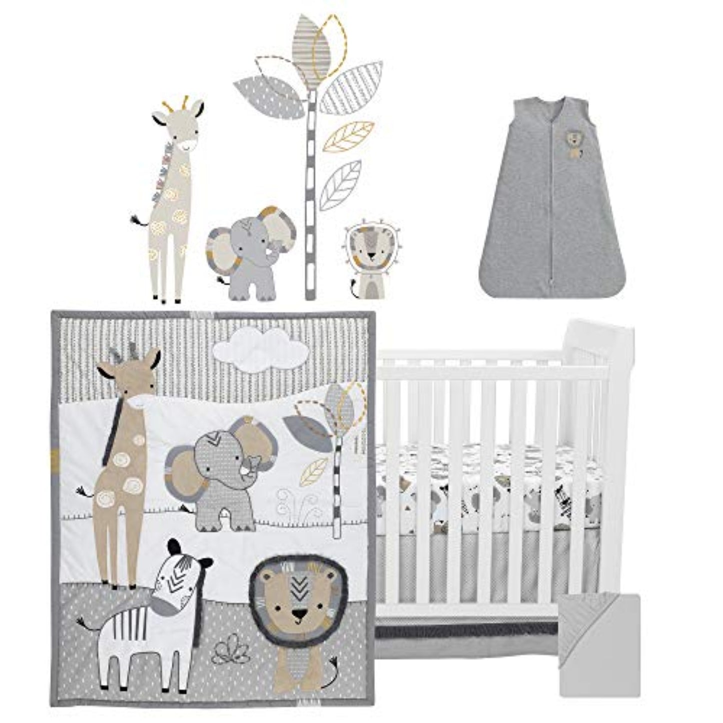 Jungle Safari 6 pcs Baby Crib Bedding Set - Any Linen