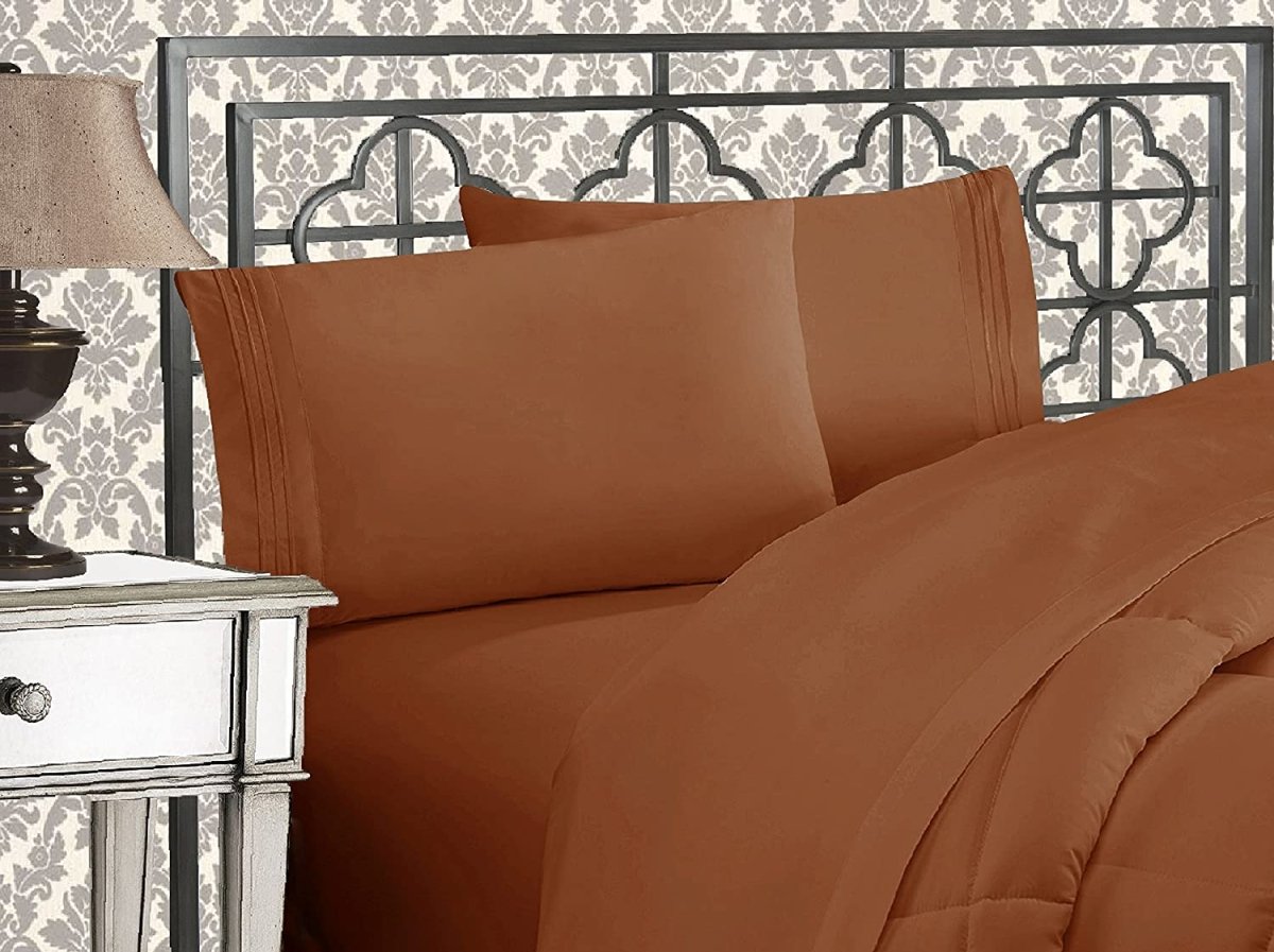 Luxurious 1500 Thread Count Softest Premium Wrinkle Fade Resistant 4 pcs Bed Sheet Set - Any Linen