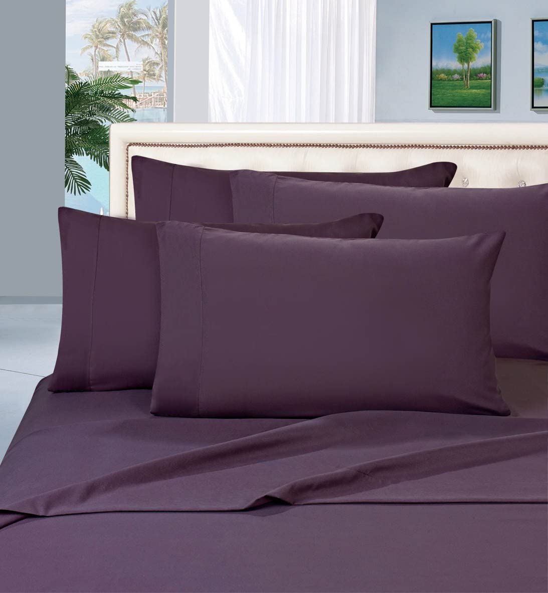 Luxury 1500 Thread Count Egyptian Quality Silky Soft Wrinkle Resistant 6pcs Bed Sheet Set - Any Linen