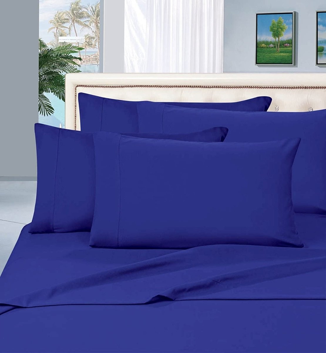 Luxury 1500 Thread Count Egyptian Quality Silky Soft Wrinkle Resistant 6pcs Bed Sheet Set - Any Linen