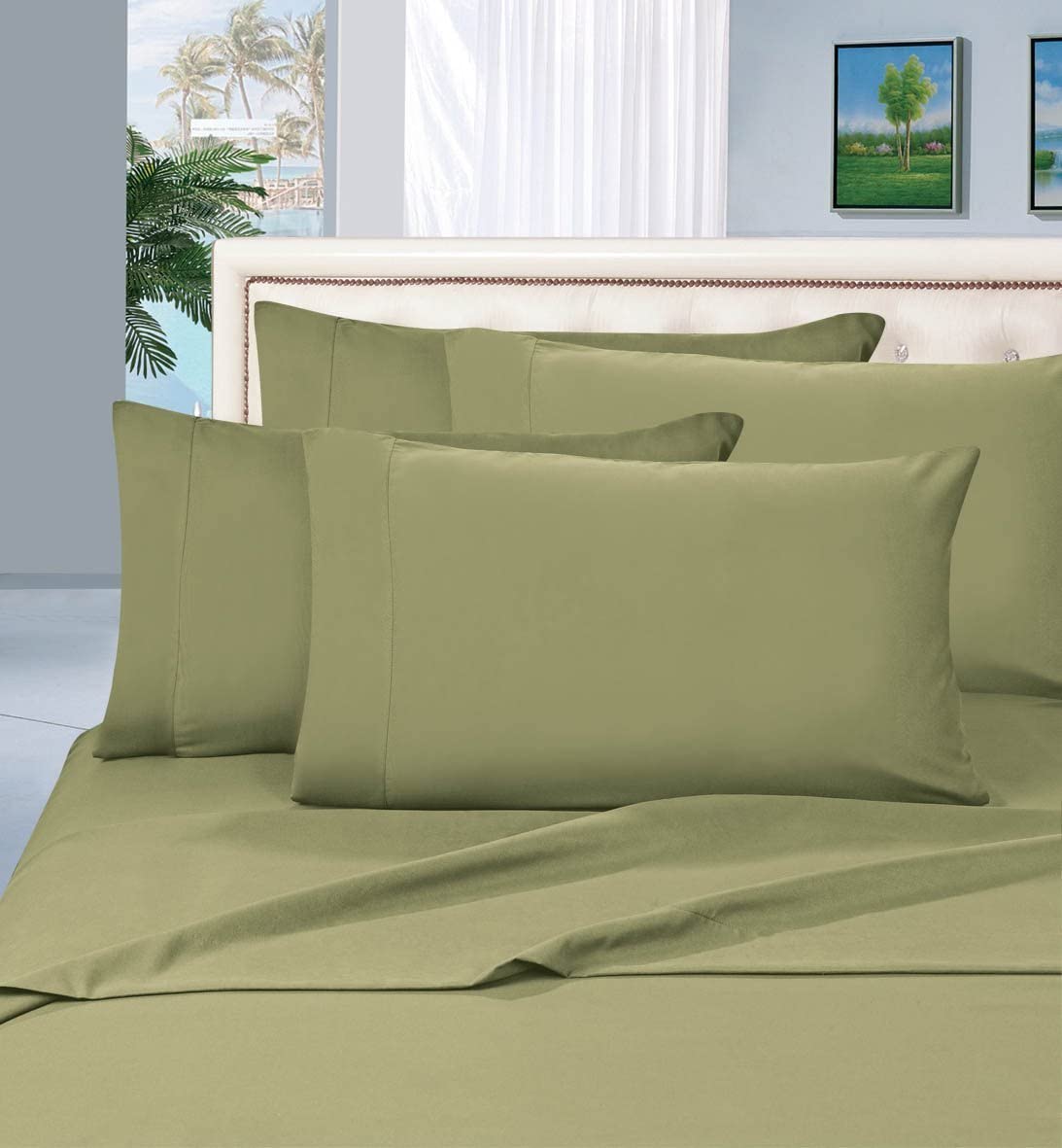 Luxury 1500 Thread Count Egyptian Quality Silky Soft Wrinkle Resistant 6pcs Bed Sheet Set - Any Linen
