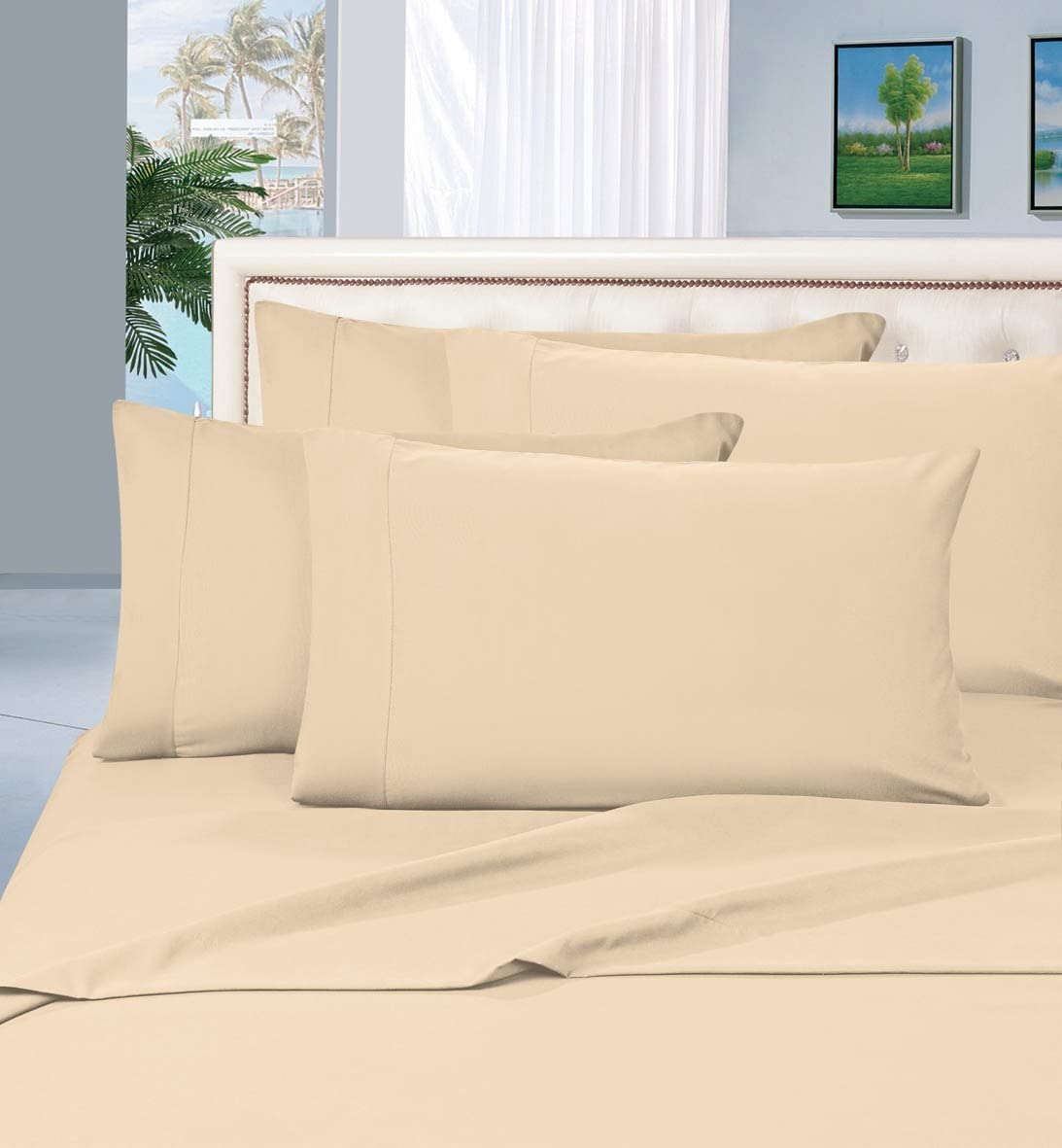 Luxury 1500 Thread Count Egyptian Quality Silky Soft Wrinkle Resistant 6pcs Bed Sheet Set - Any Linen