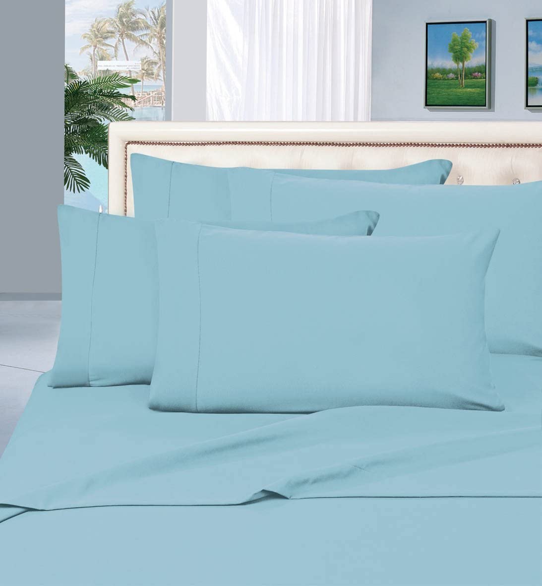 Luxury 1500 Thread Count Egyptian Quality Silky Soft Wrinkle Resistant 6pcs Bed Sheet Set - Any Linen