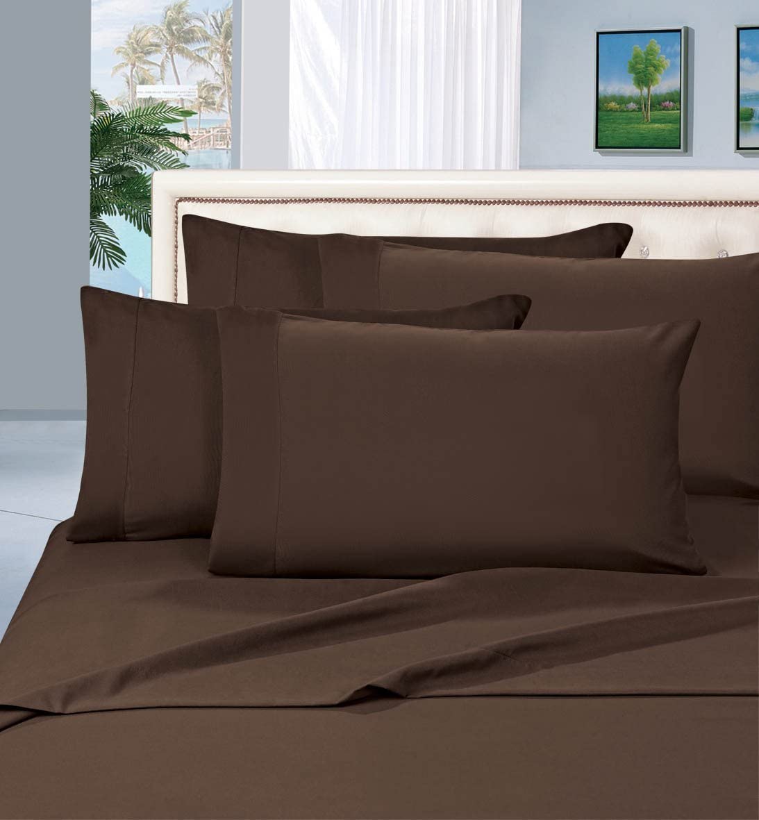 Luxury 1500 Thread Count Egyptian Quality Silky Soft Wrinkle Resistant 6pcs Bed Sheet Set - Any Linen