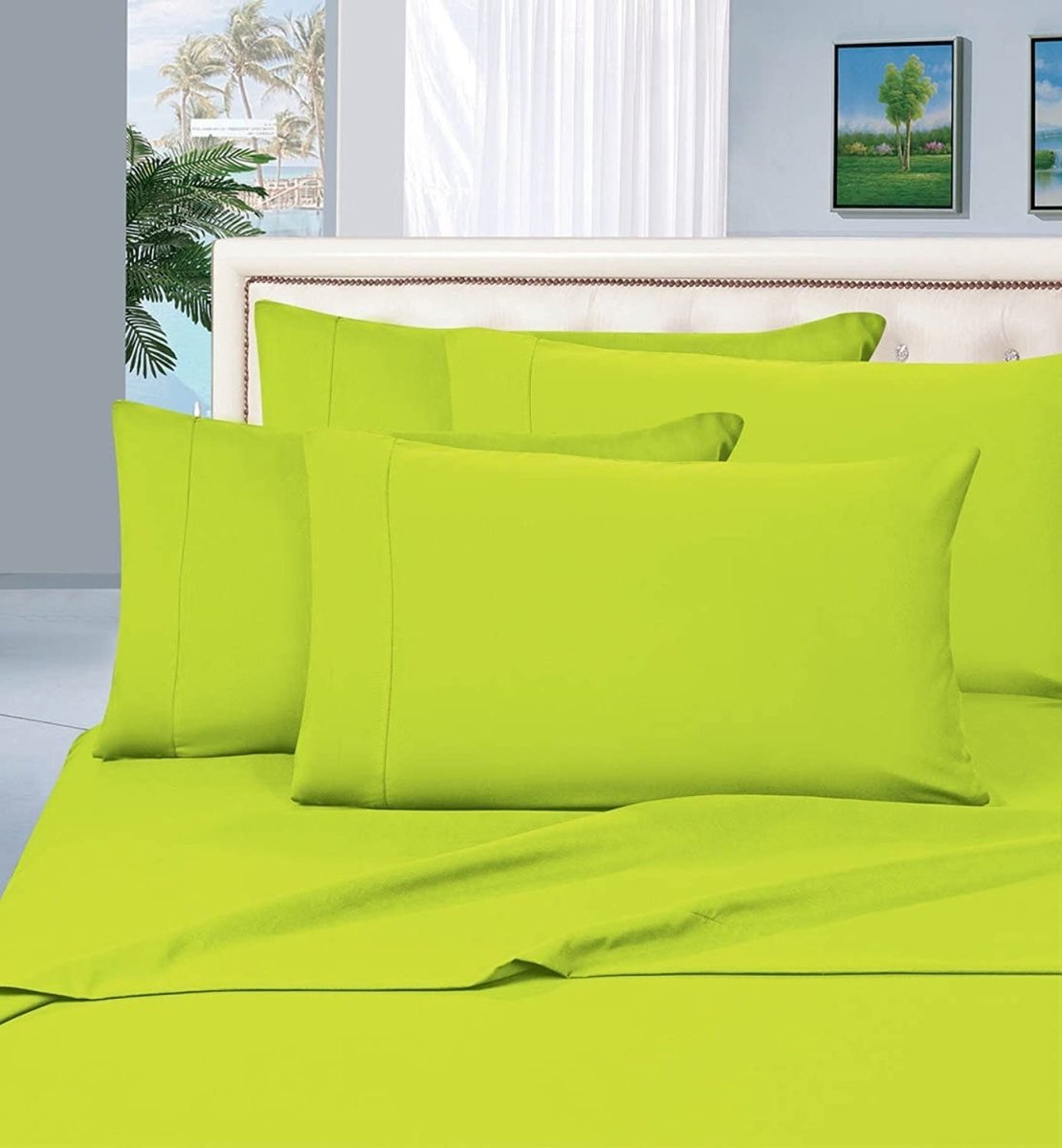 Luxury 1500 Thread Count Egyptian Quality Silky Soft Wrinkle Resistant 6pcs Bed Sheet Set - Any Linen