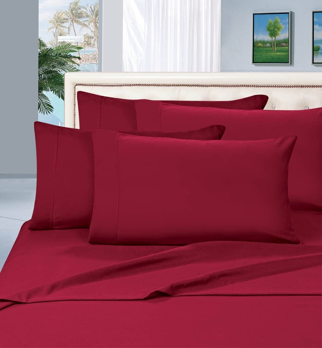 Luxury 1500 Thread Count Egyptian Quality Silky Soft Wrinkle Resistant 6pcs Bed Sheet Set - Any Linen
